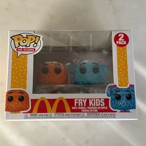 Pop! Ad Icons Fry Guy Orange and Fry Girl Cyan Fry Kids 2-Pack by Funko